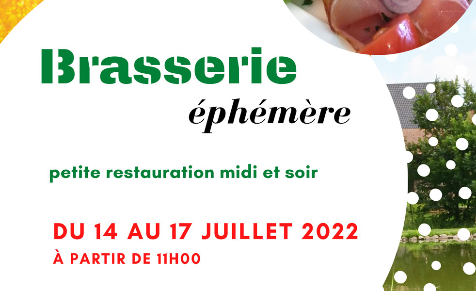 Brasserie éphémère du 14 au 17 juillet, zone de loisirs de l'étang
